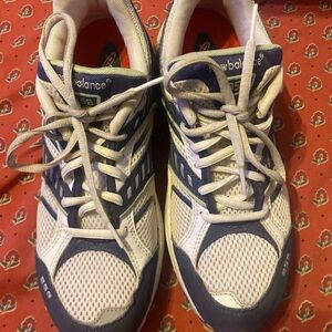 New Balance USA Mens 856 Rollbar White & Navy  Casual Sneakers Size‎ 9.5 XWIDE